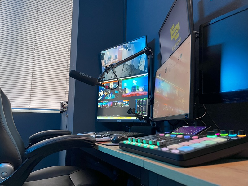 alquiler estudio studio podcast streaming coffe spot lima peru san borja e2 e2peru switcher