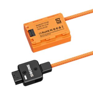 Dummy Battery Sony NP-FZ100 D-Tap Power Cable Alimentación continua para Sony Compatible con Sony FX3 Compatible con Sony FX30 Compatible con Sony A7 IV Compatible con Sony A7S III Cable trenzado ZGCINE Alimentación mediante batería V-Mount Alquiler bateria falsa Audiovisual e2 e2peru rental renta
