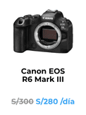 alquiler camara canon mirrorless eos r6 mark iii audiovisual rental e2 e2peru lima peru